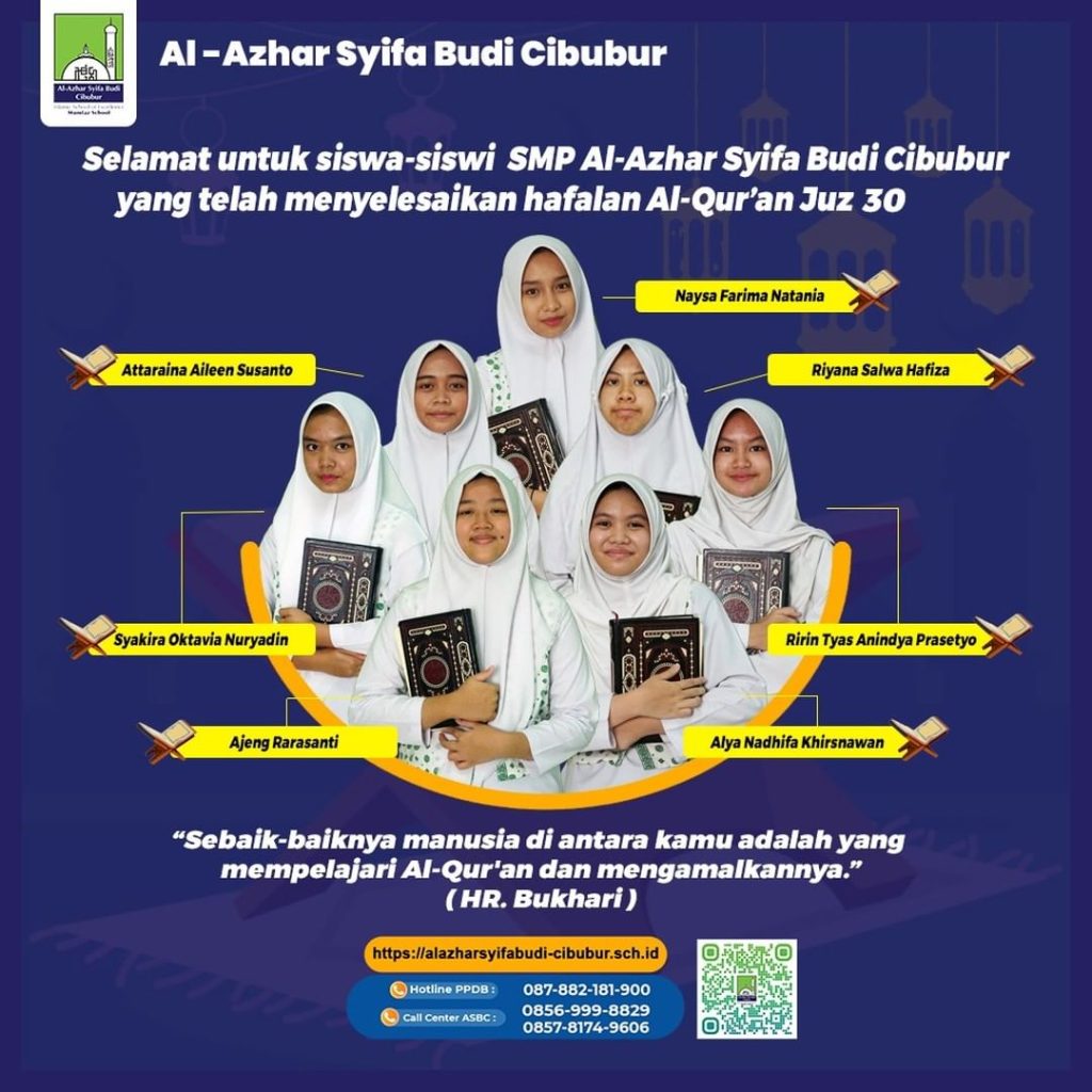 Siswa Tahfidz SMP Al-Azhar Syifa Budi Cibubur