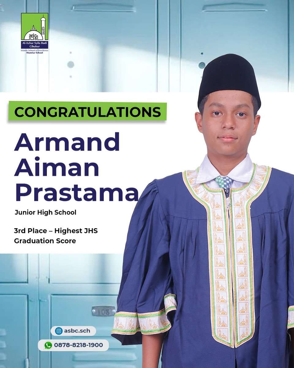 🎓 Top Graduates of Al-Azhar Syifa Budi Cibubur Junior High School📘 Academic Year 2024–2025🥇 A (3)